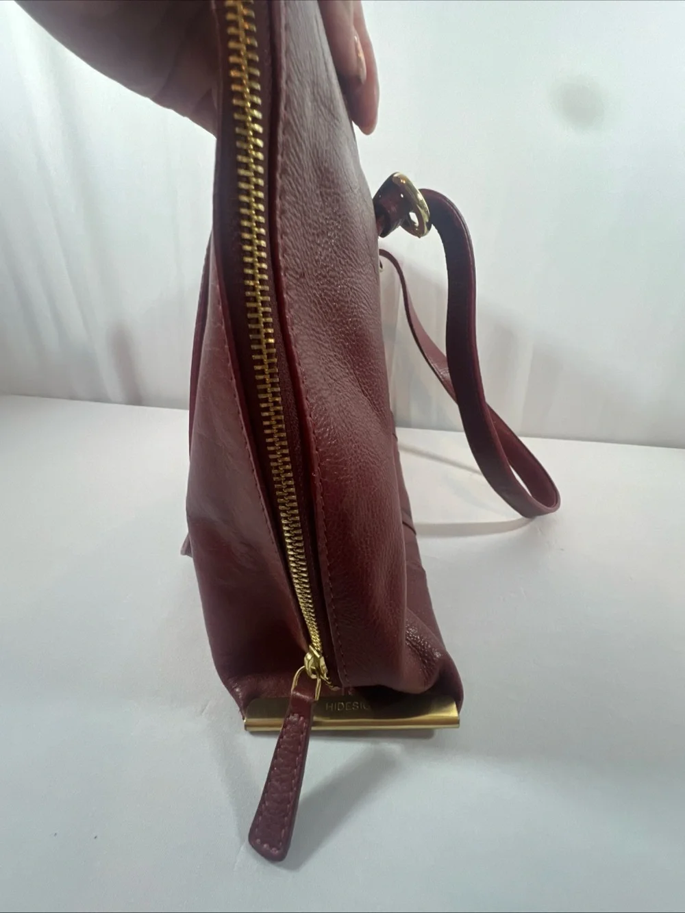 Hidesign Ersa 01 Red Leather Laptop Bag Women Work Tote Shoulder Briefcase Fits